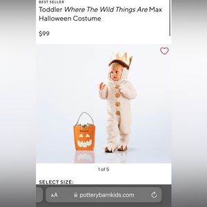 Where the Wild Things Are- Max toddler costume from Pottery Barn